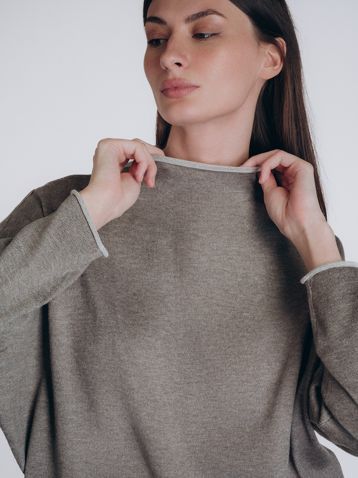 Женская кофта цвета хаки (Арт. 5214TCC)