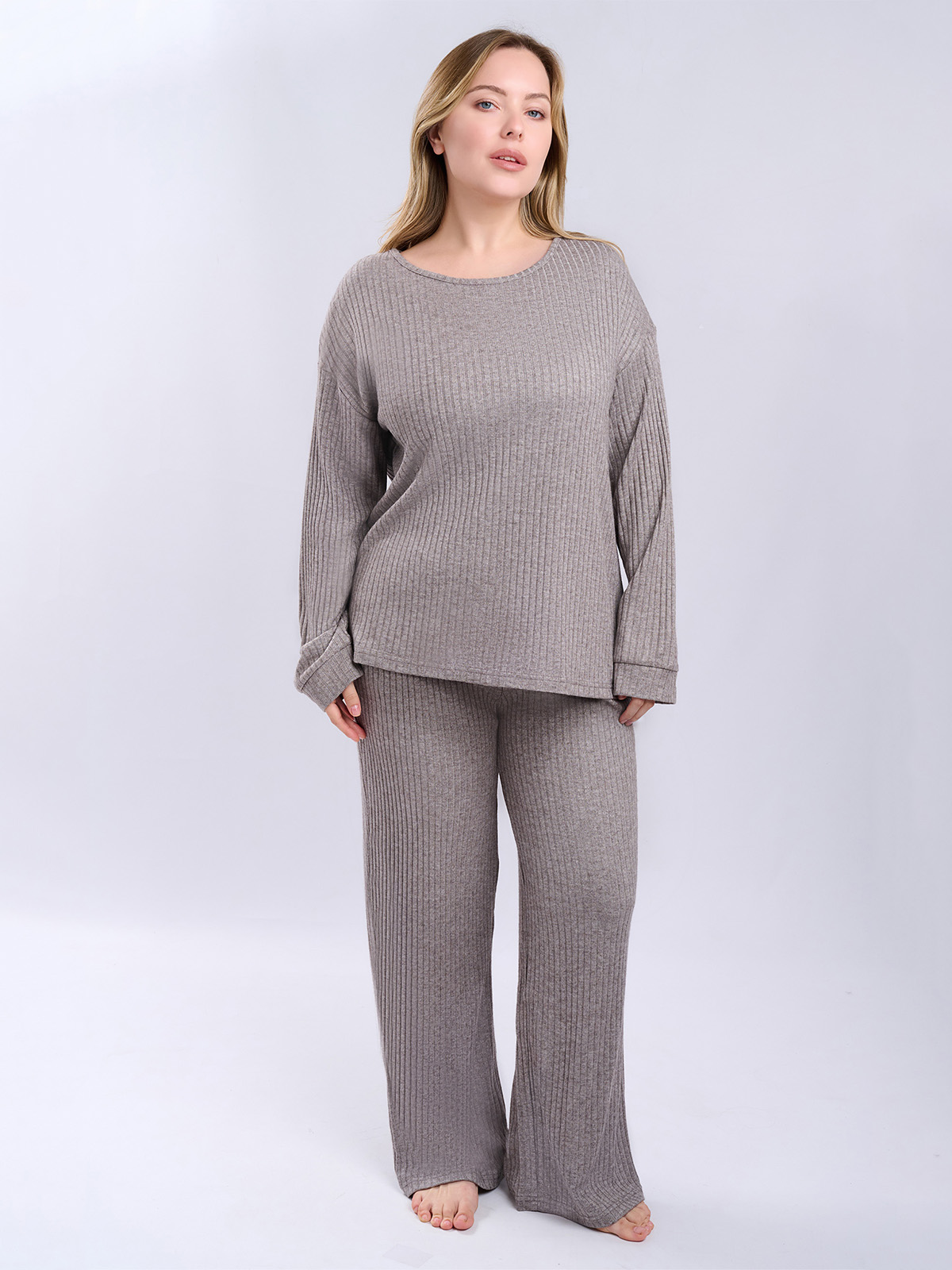 Женская пижама indefini серого цвета (Арт. 5097TCC)
