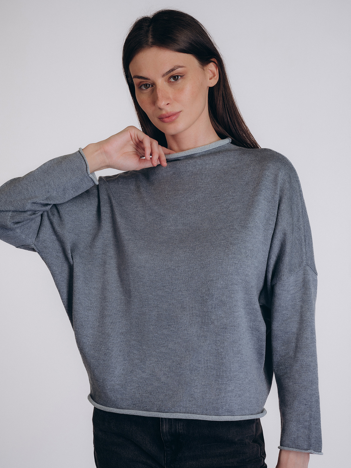 Женская кофта тёмно-серого цвета (Арт. 5215TCC)
