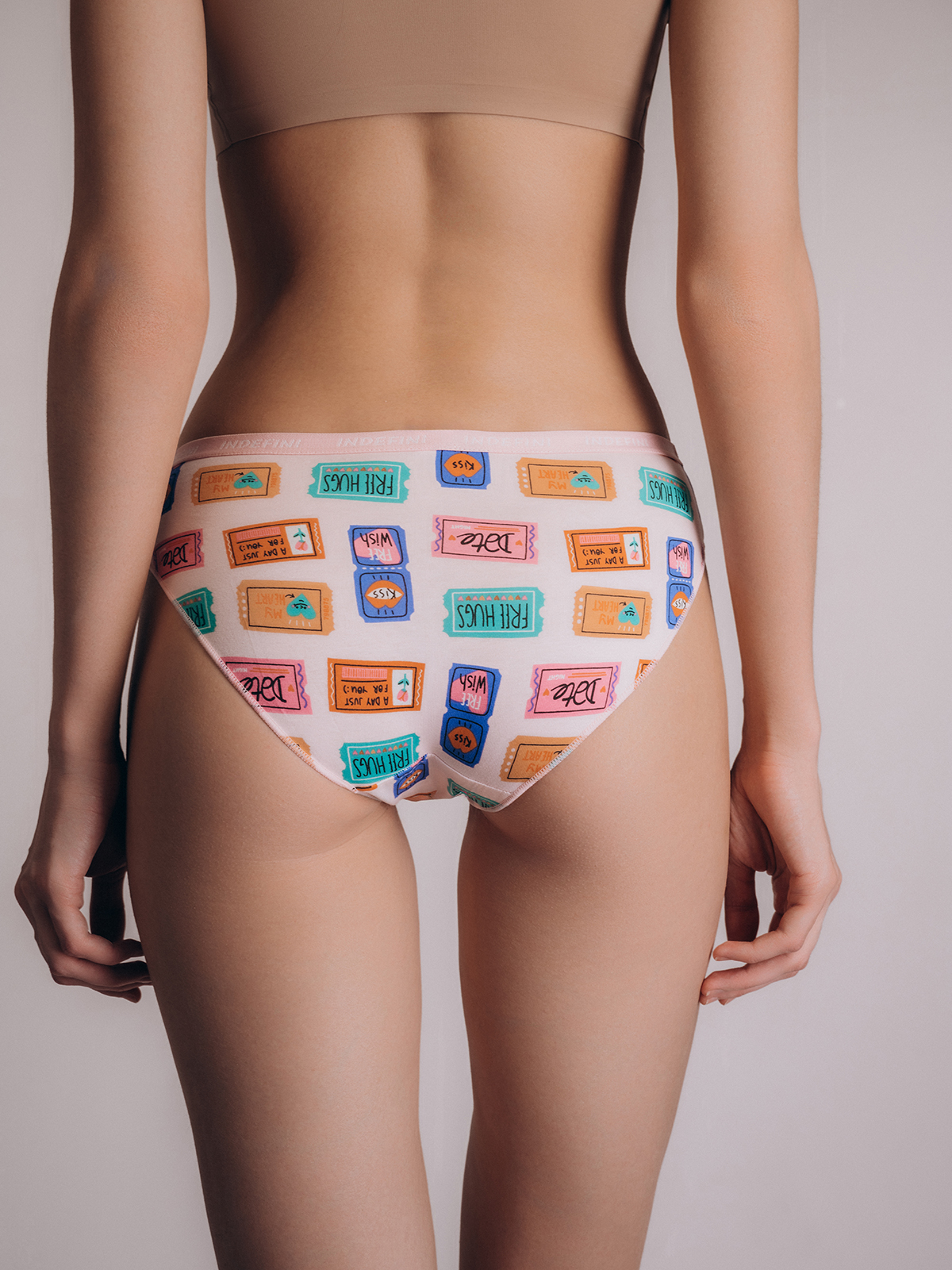 Женские трусы Indefini с принтом (Арт. 3114LUF)