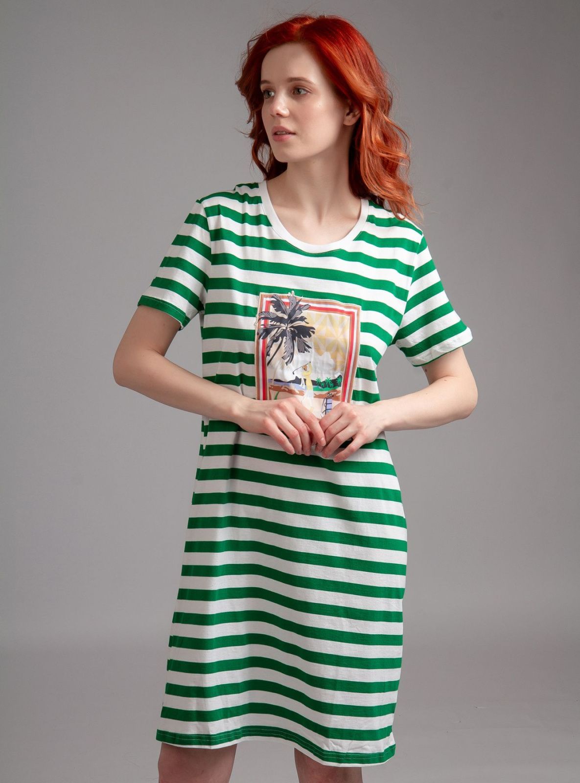 2033SDX Женская сорочка (КОР.рукав)