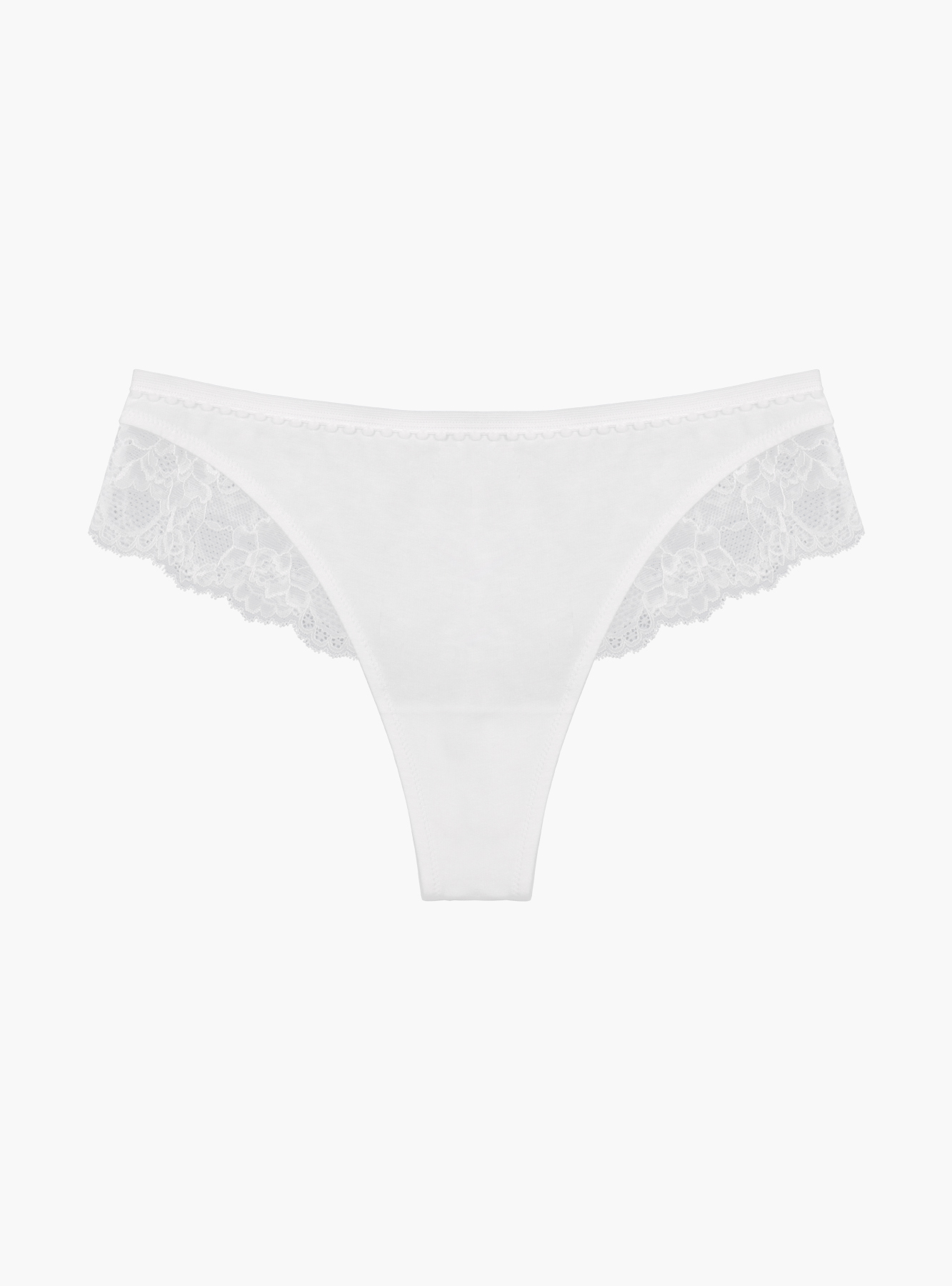 Белые кружевные стринги Indefini (Арт. 1204LDS)