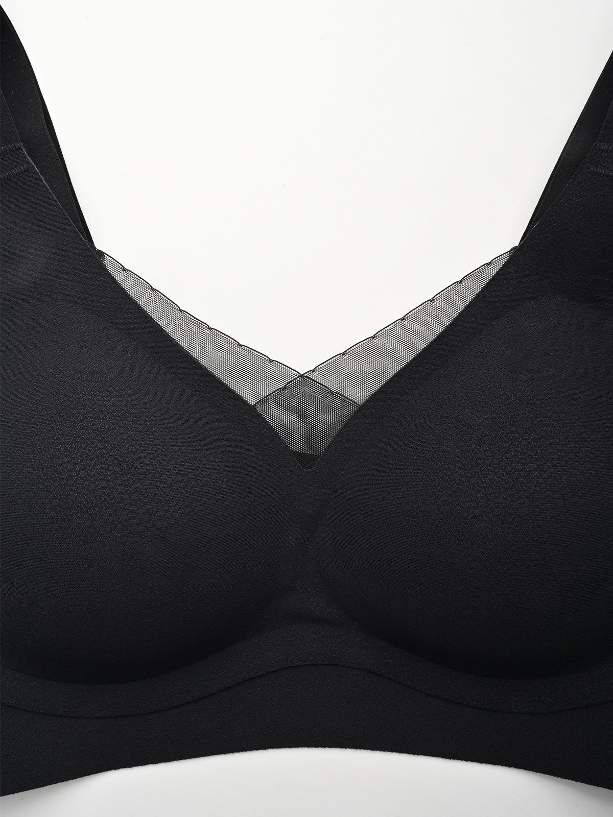 Бесшовный топ-бюстгальтер PLUS-SIZE (Арт. 5194WXY), качество - Полиамид, цвет Черный