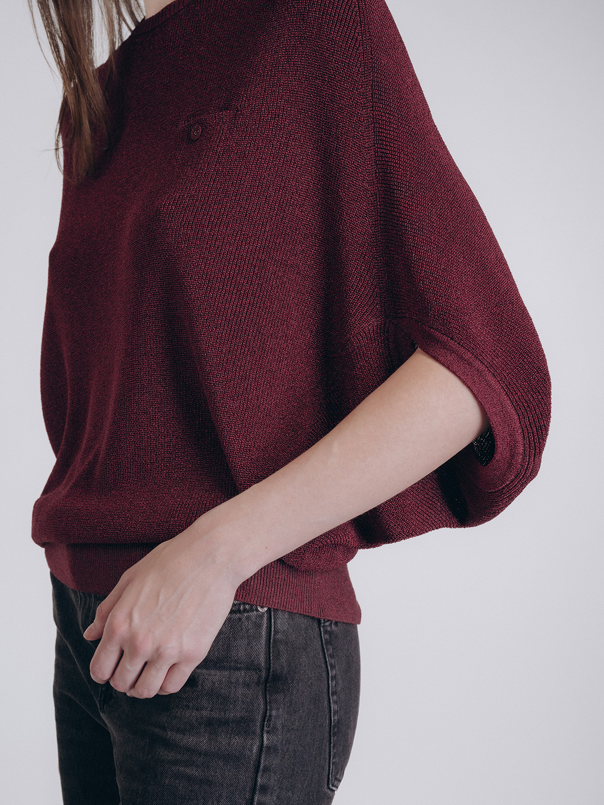 Женская кофта бордового цвета (арт. 5223TBC)