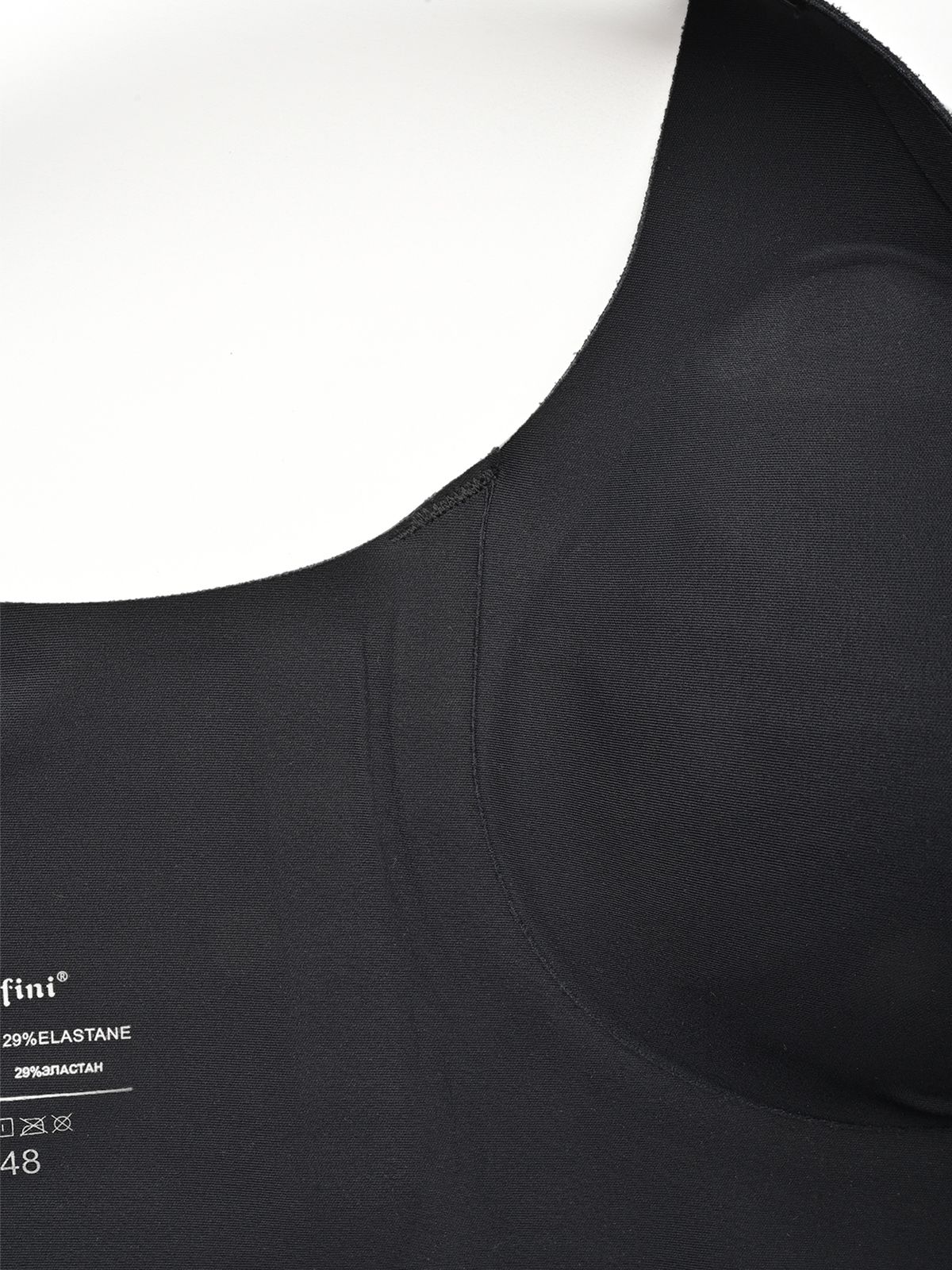 Бесшовный топ-бюстгальтер PLUS-SIZE (Арт. 5194WXY), качество - Полиамид, цвет Черный