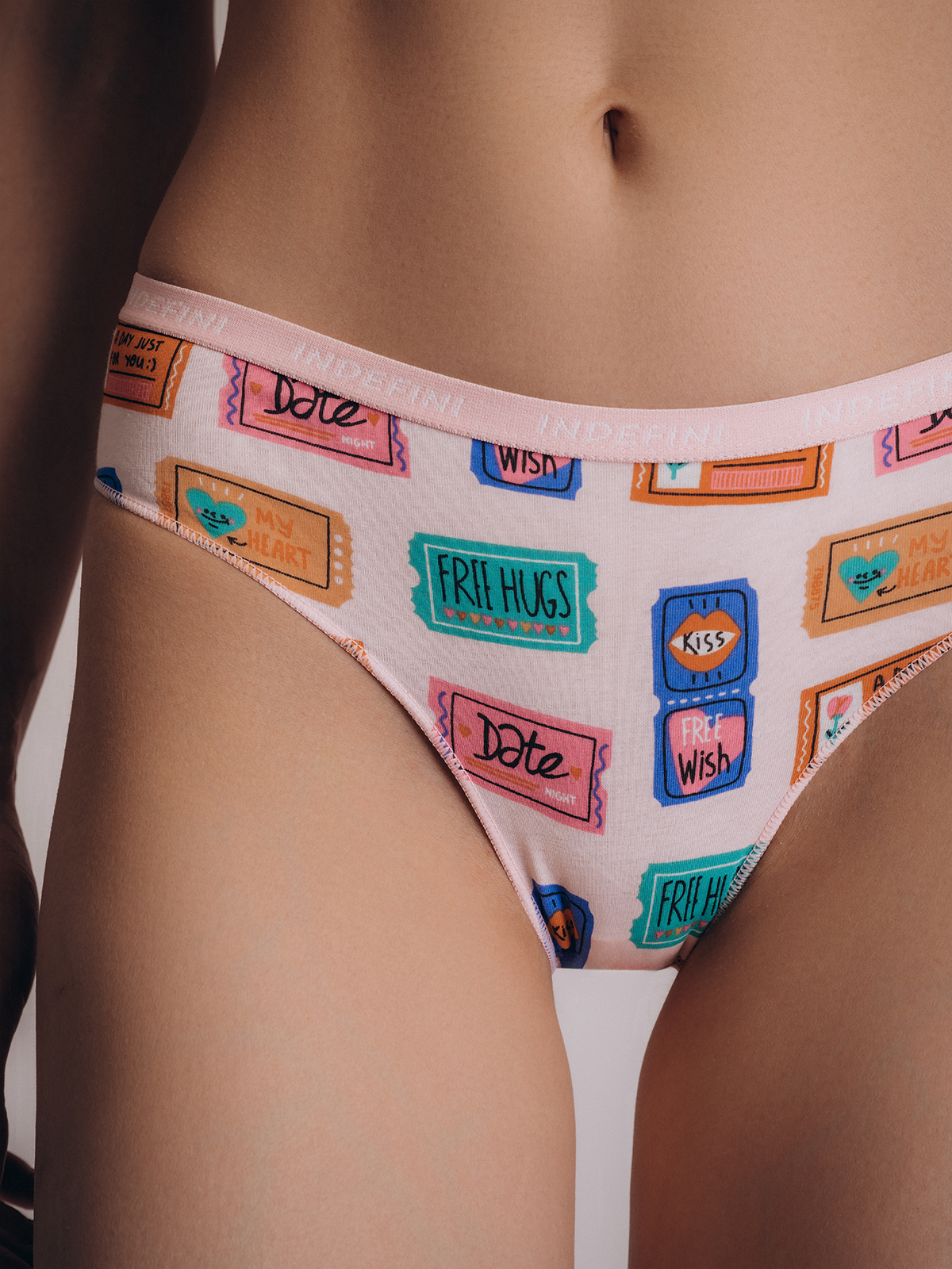 Женские трусы Indefini с принтом (Арт. 3114LUF)