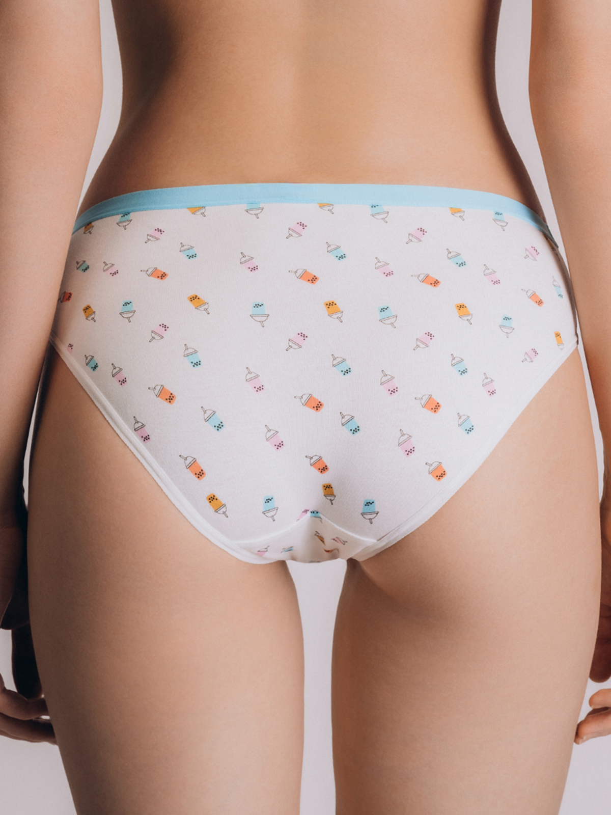 Хлопковые трусы-слипы с забавным принтом Indefini (Арт. 3224LUB)