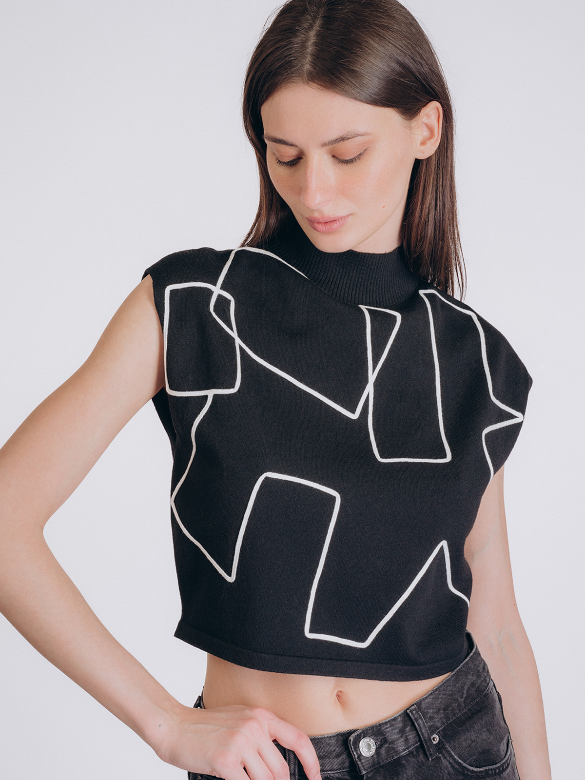 Женский джемпер без рукавов ( Арт. 5221TBC)