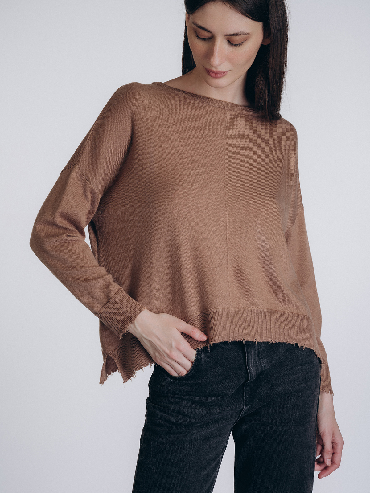 Женская кофта бежевого цвета (Арт. 5218TCC)