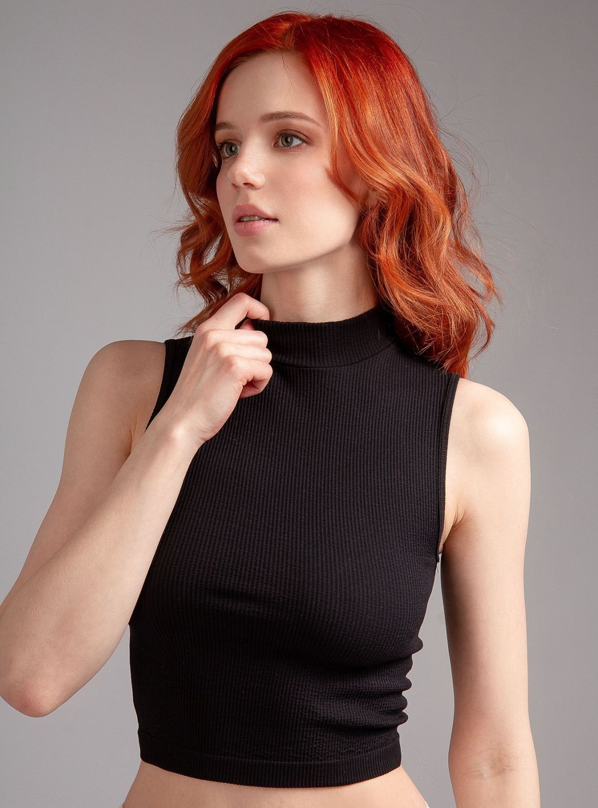 Женский топ с горлом Indefini (Арт. 3203TDJ)