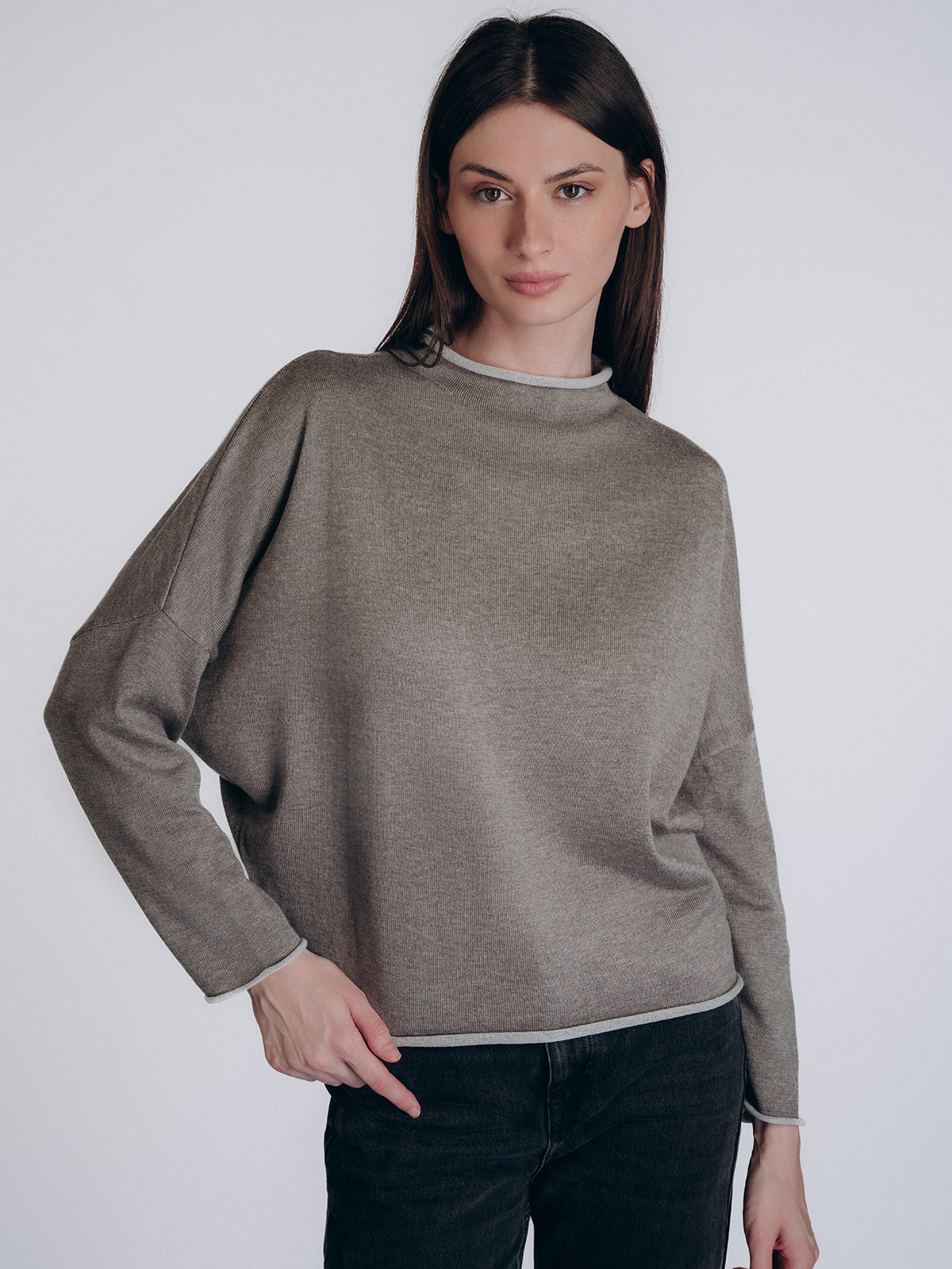 Женская кофта цвета хаки (Арт. 5214TCC)