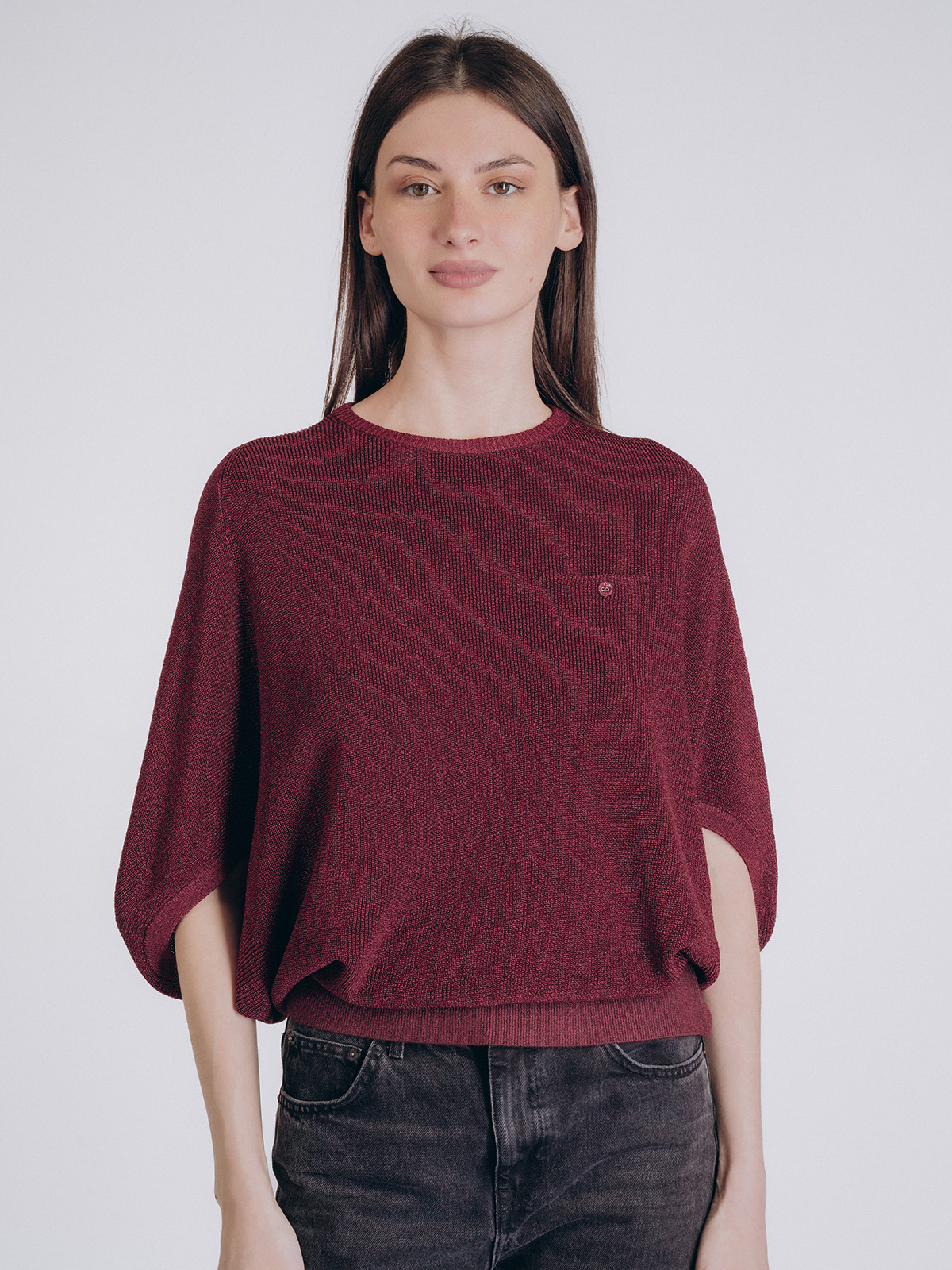 Женская кофта бордового цвета (арт. 5223TBC)