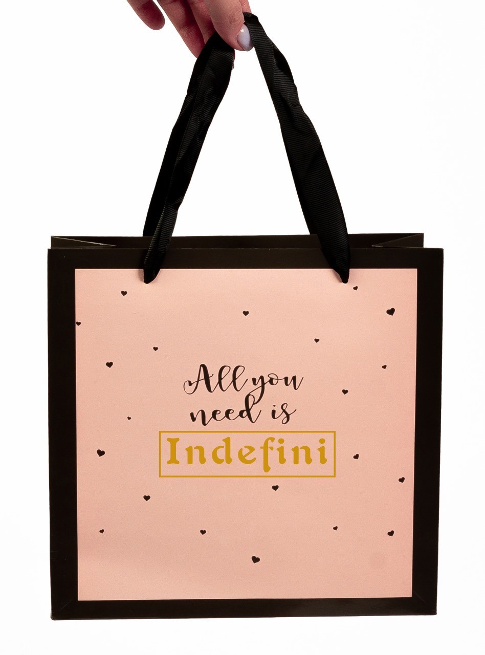 Подарочный пакет маленький 23*24 Indefini