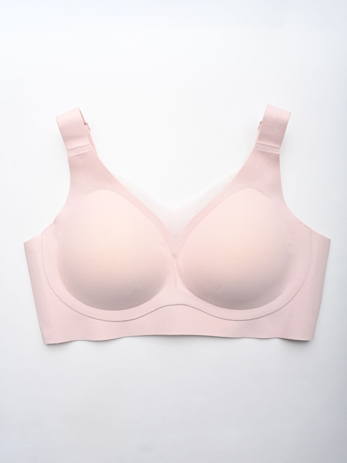 Бесшовный бюстгальтер PLUS-SIZE (Арт. 5193WXY), качество - Полиамид, цвет Розовый