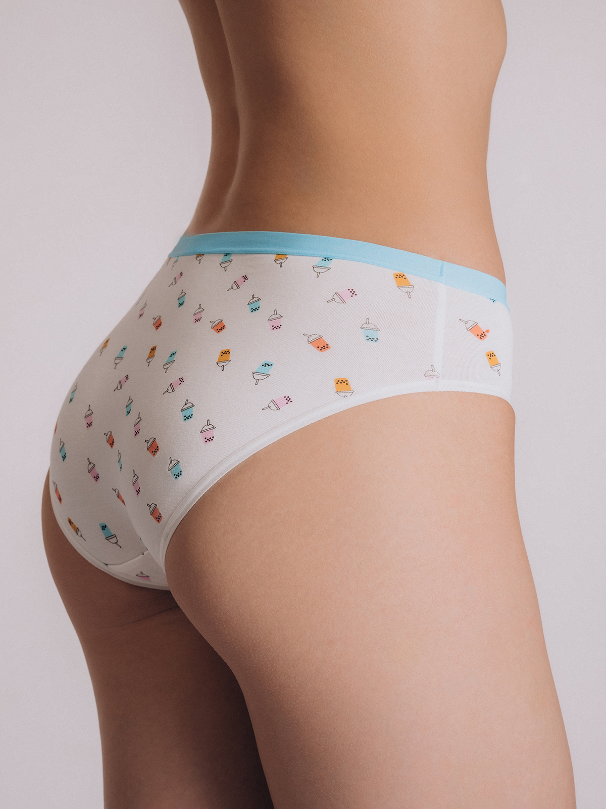 Хлопковые трусы-слипы с забавным принтом Indefini (Арт. 3224LUB)