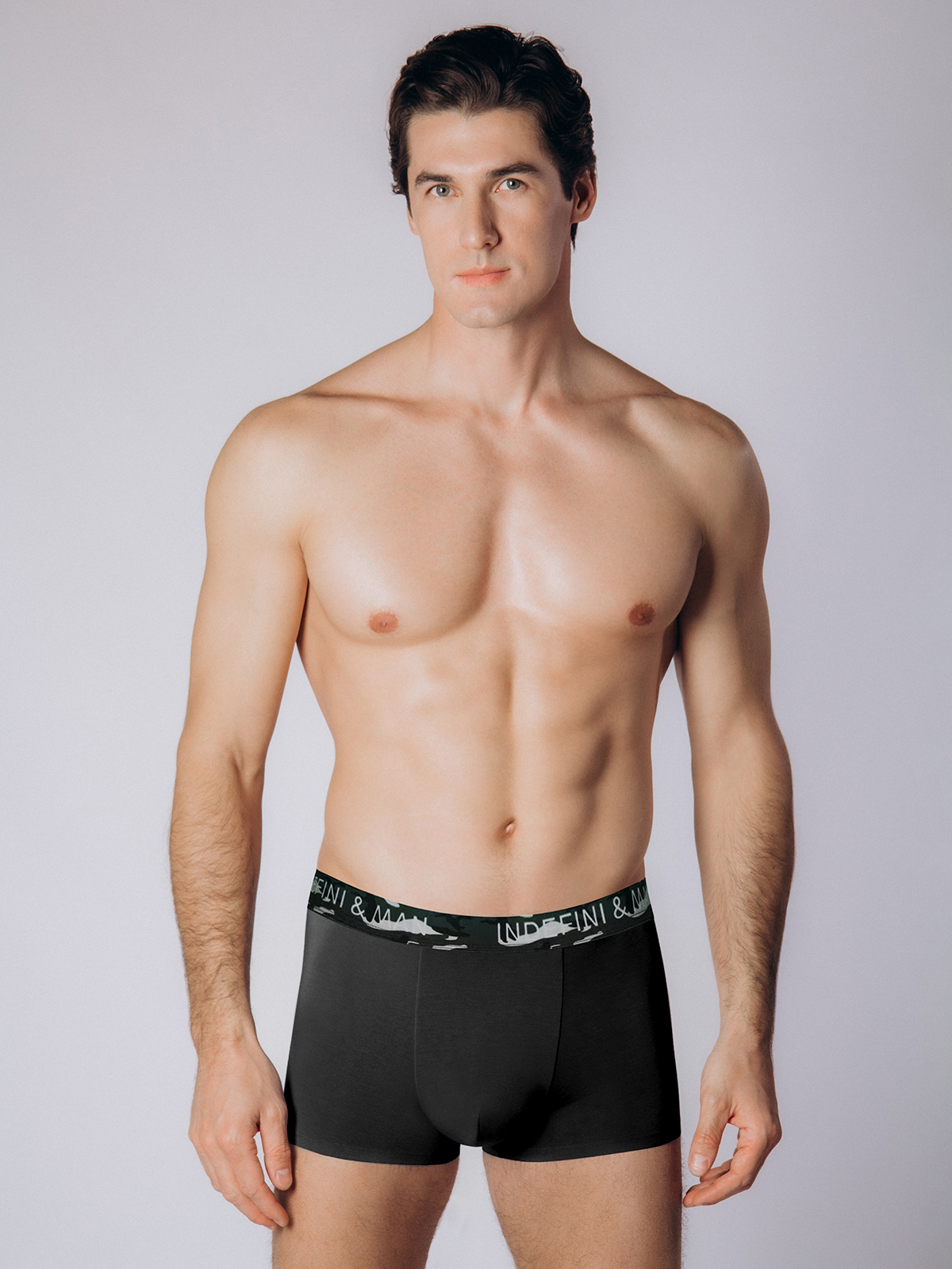 Мужские черные трусы боксеры indefini (Арт. 5028MUF)