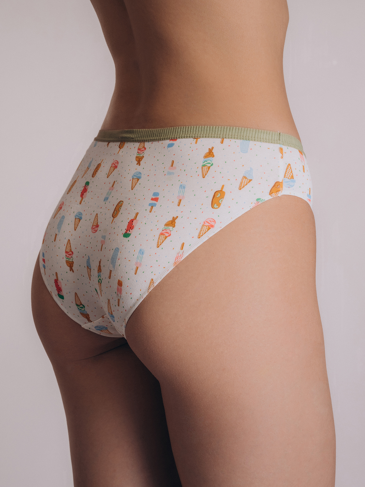 Женские трусы слипы Indefini с принтом (Арт. 3341LUB)