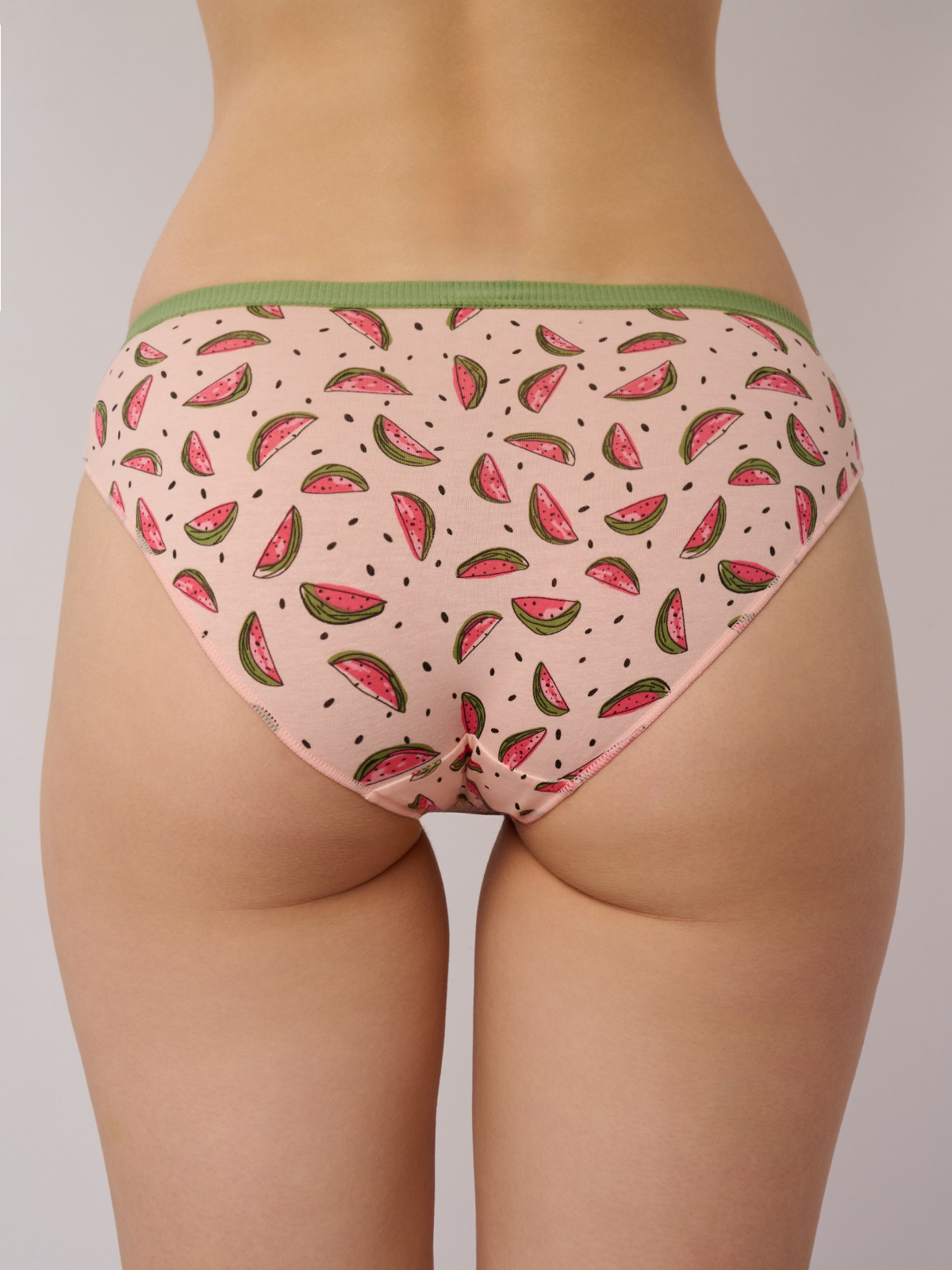 Женские трусы слипы Indefini с арбузами (Арт. 3342LUB)