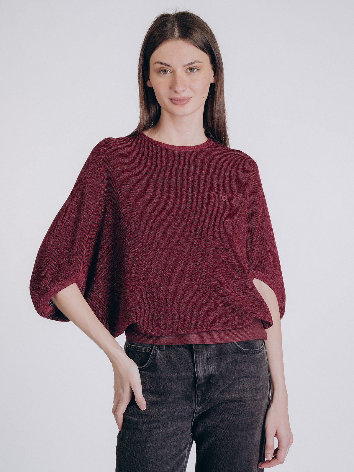 Женская кофта бордового цвета (арт. 5223TBC)